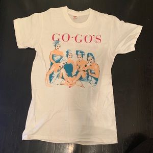 Graphic tee with go go’s band
